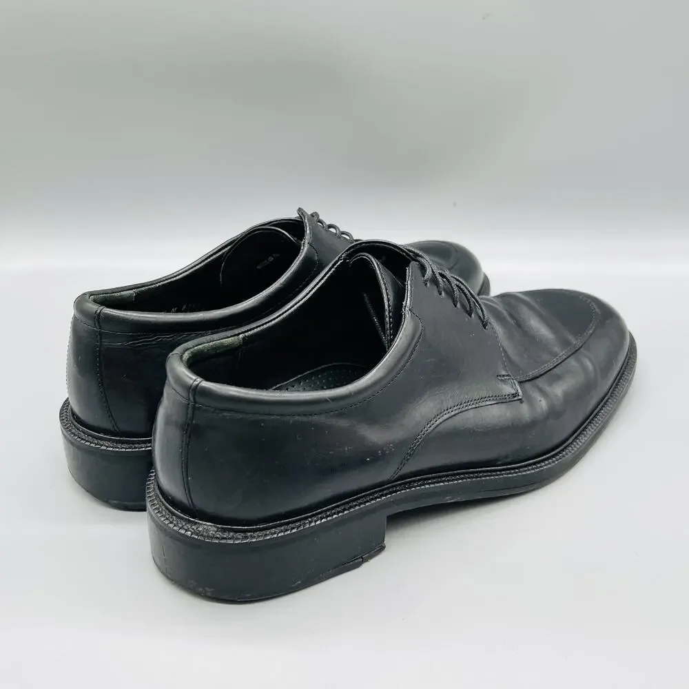 Cole Haan Shoes Men 11.5 Black Leather City Derby Oxford Dress Vtg Apron Toe